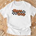 Race Day Checkered Flag Racing Driver Cheer Mama T-Shirt Gifts for Old Men