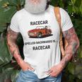 Racecar Spelled Backwards Is Racecar T-Shirt Gifts for Old Men