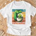 Retro Papasaurusatertag Bester Papa T-Rex Papa Dinosaur Kapuzenjacke T-Shirt Geschenke für alte Männer