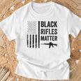 Rifles Matter Pro Gun Rights Camo Usa Flag T-Shirt Geschenke für alte Männer