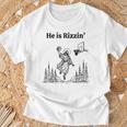 He Is Risen Easter Jesus Playing Basketball He Is Rizzin T-Shirt Gifts for Old Men