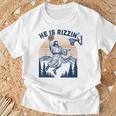 He Is Rizzin Jesus Playing Basketball Meme Christian T-Shirt Gifts for Old Men