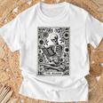 Skeleton Reading Book The Reader Tarot Card Book T-Shirt Gifts for Old Men