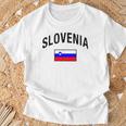 Slovenia Flag Slovenia Proud Slovenia Gray T-Shirt Geschenke für alte Männer