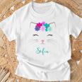 Sofia Name Personalised Kitty Cat T-Shirt Gifts for Old Men