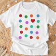 Spotty Dots Spots & Heart Yellow Men Women Children Spot T-Shirt Gifts for Old Men