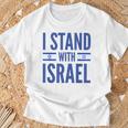 I Stand With Israel Israeli Flag T-Shirt Gifts for Old Men