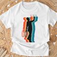 Stolzer Elektriker Papa Retrointage Elektriker Papa T-Shirt Geschenke für alte Männer