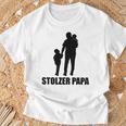 Stolzer Papa Sohn Und Tochterater Papi T-Shirt Geschenke für alte Männer