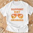 Support Day Drinking Summer Beach Vacation T-Shirt Gifts for Old Men