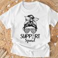Support Squad Lung Cancer Awareness White Ribbon Women T-Shirt Gifts for Old Men