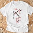 Tokyo Japanese Cherry Blossoms Print T-Shirt Gifts for Old Men