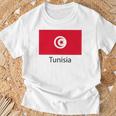 Tunesien Flagge Deko Araber Afrika Damen Herren Tunisiyya T-Shirt Geschenke für alte Männer