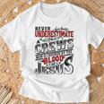 Underestimate Crews Family Name T-Shirt Gifts for Old Men
