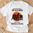 Never Underestimate An Old Man Who Loves Obstacle Racing T-Shirt Gifts for Old Men