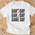 Vintage Game Day Baseball Lightning Bolt Team Sport T-Shirt Gifts for Old Men