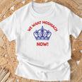 We Want Moshiach Now Messiah Chabad Lubavitch Rebbe Jewish T-Shirt Gifts for Old Men