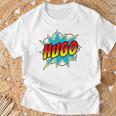 Youth Boys Hugo Comic Book Superhero Name T-Shirt Gifts for Old Men