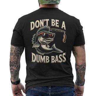 Bass Fishing Stuff Dad Bass Fish Papa Fishing Men's T-shirt Back Print - Monsterry