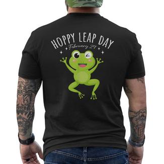 Frog Hoppy Leap Day February 29 Hoppy Leap Day Women Men's T-shirt Back Print - Monsterry
