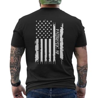 Patriotic Af United States Distressed W Us Flag Men's T-shirt Back Print - Monsterry CA