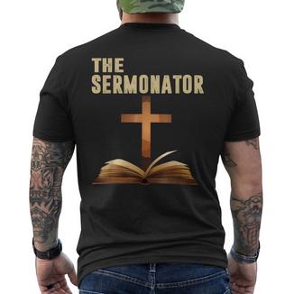 The Sermonator Quotes Men's T-shirt Back Print - Monsterry