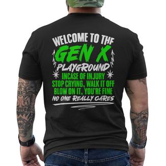Welcome To Gen X Humor Generation X Gen X Men's T-shirt Back Print - Monsterry