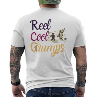 Reel Cool Grumps Vintage Fishing Father's Day Men's T-shirt Back Print - Monsterry