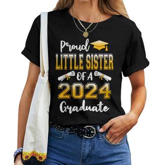 Proud Little Sister Of A Class Of 2024 Graduate Women T-shirt - Monsterry UK