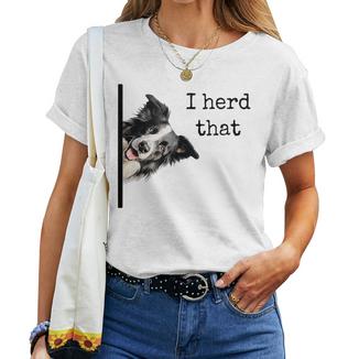 For Border Collie Lovers Herd That Women T-shirt - Monsterry