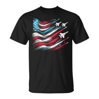 4Th Of July Jet American Flag Patriotic Usa For Boys T-Shirt - Monsterry DE