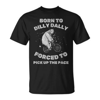I Was Born To Dilly Dally Vintage Drawing Meme T-Shirt - Monsterry