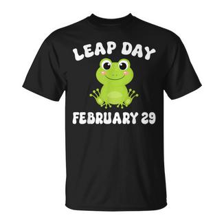 Frog Leap Day February 29 Birthday Feb 29 Leap Year T-Shirt - Monsterry