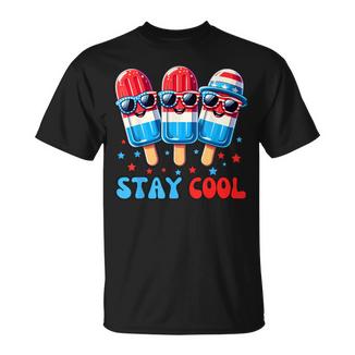 Stay Cool 4Th July Popsicle Boys Usa Flag American T-Shirt - Monsterry DE