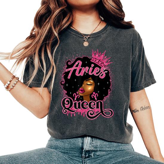 Black Queens Natural Hair T-Shirt Birthday For Women Black Queens Natural Hair T-Shirt Birthday For Women