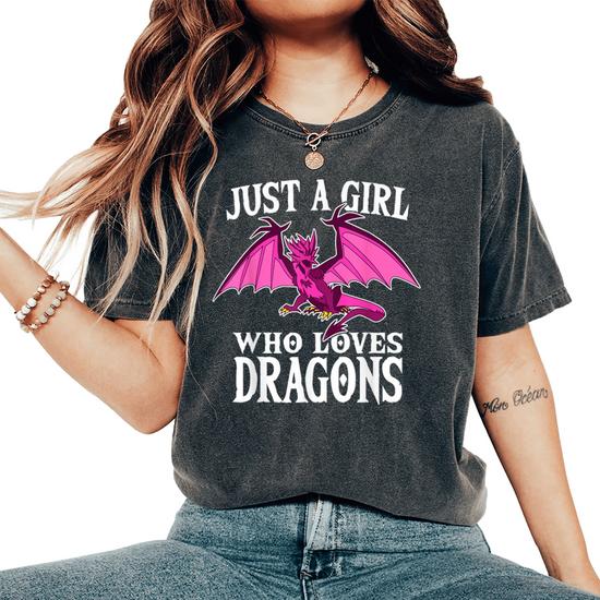 This Girl Loves Dragons - Funny Cute Dragon T-Shirt This Girl Loves Dragons - Funny Cute Dragon T-Shirt