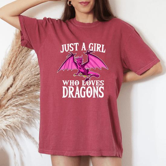 This Girl Loves Dragons - Funny Cute Dragon T-Shirt This Girl Loves Dragons - Funny Cute Dragon T-Shirt