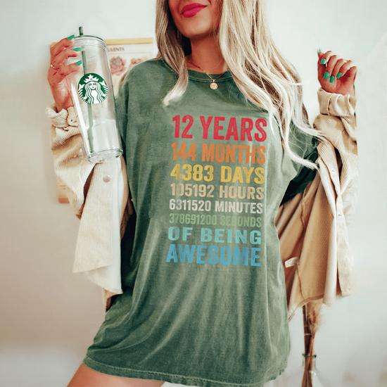 Vintage 2007 12th Birthday 12 Yrs Old Months T Shirt Gift Vintage 2007 12th Birthday 12 Yrs Old Months T Shirt Gift
