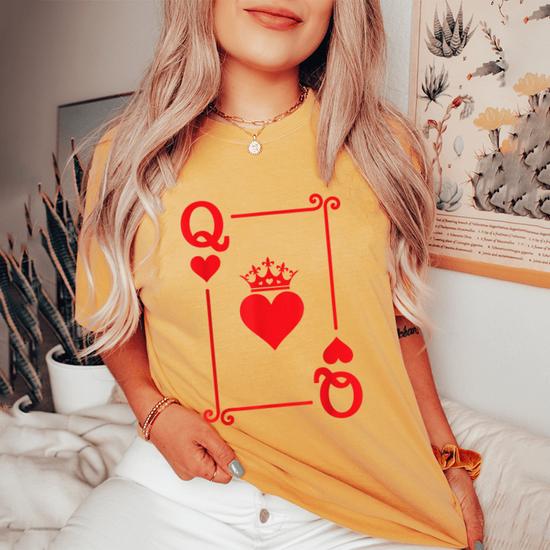 Womens Queen Of Hearts - T-Shirt For Girls & Women Womens Queen Of Hearts - T-Shirt For Girls & Women