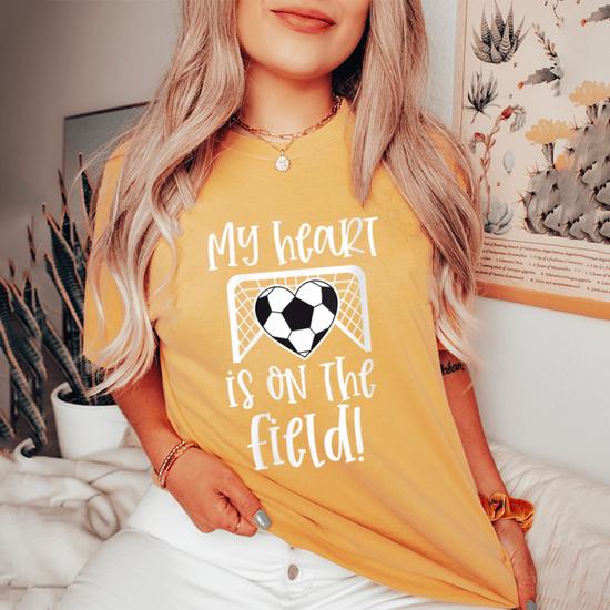Womens Soccer Mom - My Heart Is On That Field Women's T-Shirt Womens Soccer Mom - My Heart Is On That Field Women's T-Shirt