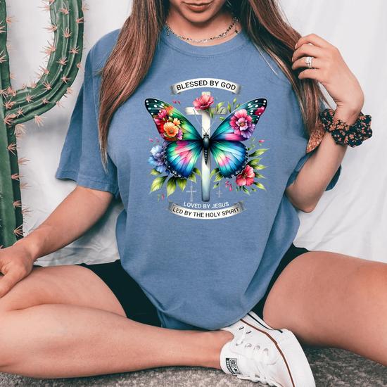 Blessed Butterfly Christian Clothing tees Blessed Butterfly Christian Clothing tees