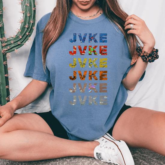 JVKE Tシャツ Butterfly White Tee サイズ L Jvke Colourful And Butterfly Vintage Retro Women's Oversized