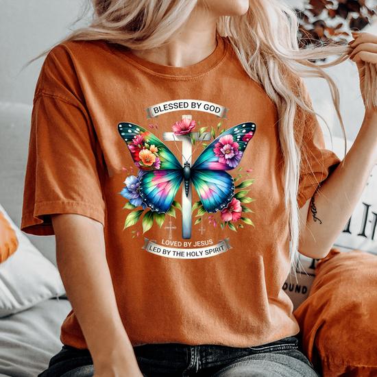 Blessed Butterfly Christian Clothing tees Blessed Butterfly Christian Clothing tees