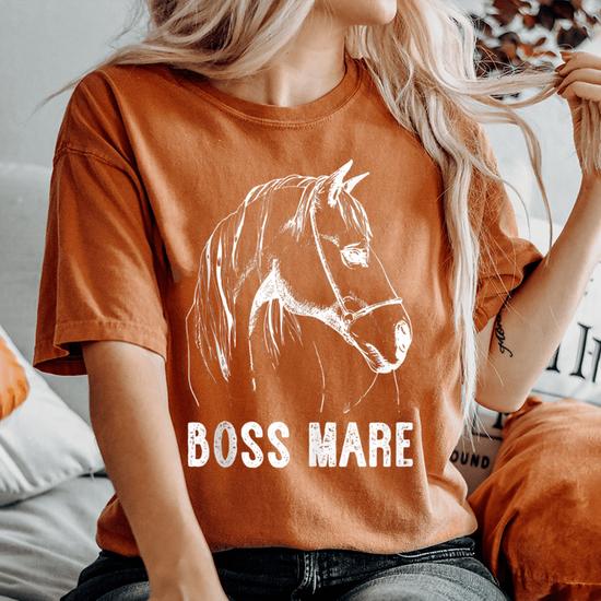 Womens Boss Mare Horse Shirt For Horseback Riding Equestrians Womens Boss Mare Horse Shirt For Horseback Riding Equestrians