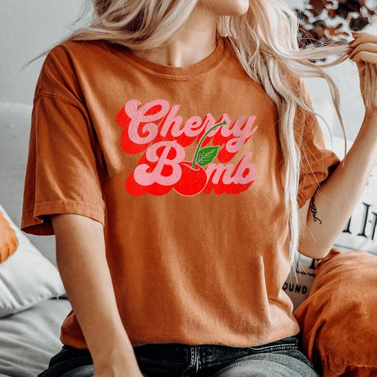 Cherry Bomb Retro 70S Vintage Style Cute Women