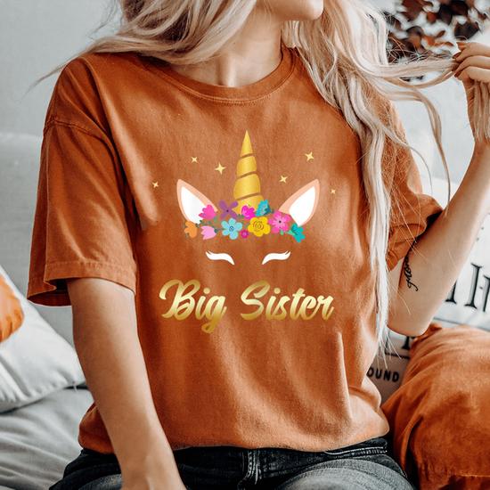 unicorn big sister t shirt
