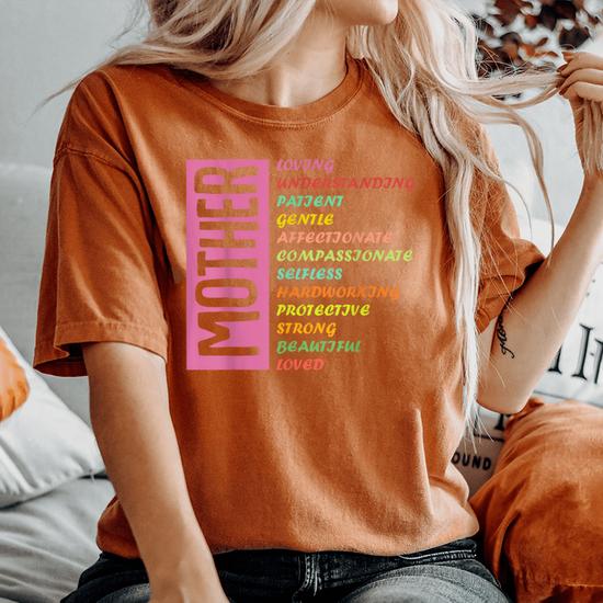 MOTHER Meaning I Love Mom Mothers Day Groovy Shirt & Tank Top