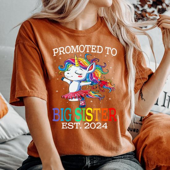 unicorn big sister t shirt