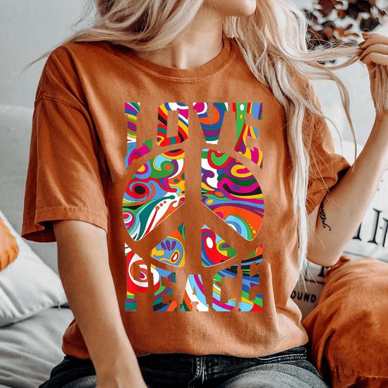 Vintage Love Peace 60S 70S Tie Dye Hippie Lover Men Women's