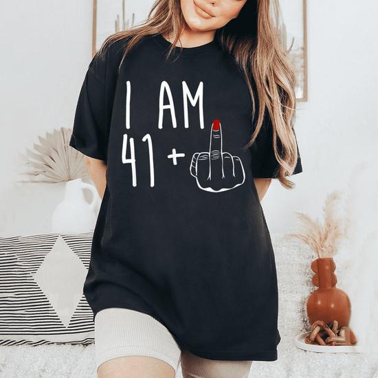 I Am 41 Plus 1 Middle Finger Girl 42Nd Birthday 42 Years Old